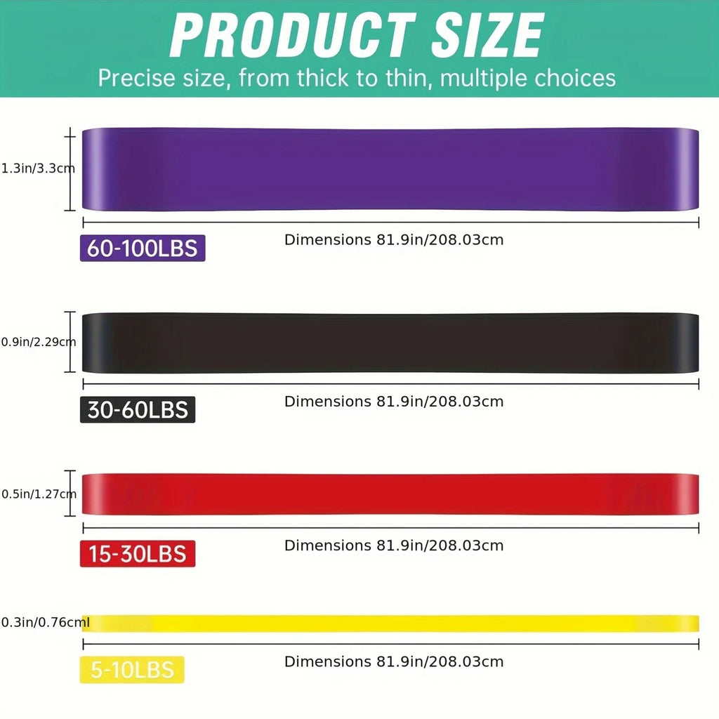 Resistance Bands – Starter Set[Bundle] - Medium Tension  Exercise and Pull Up 4pcs】