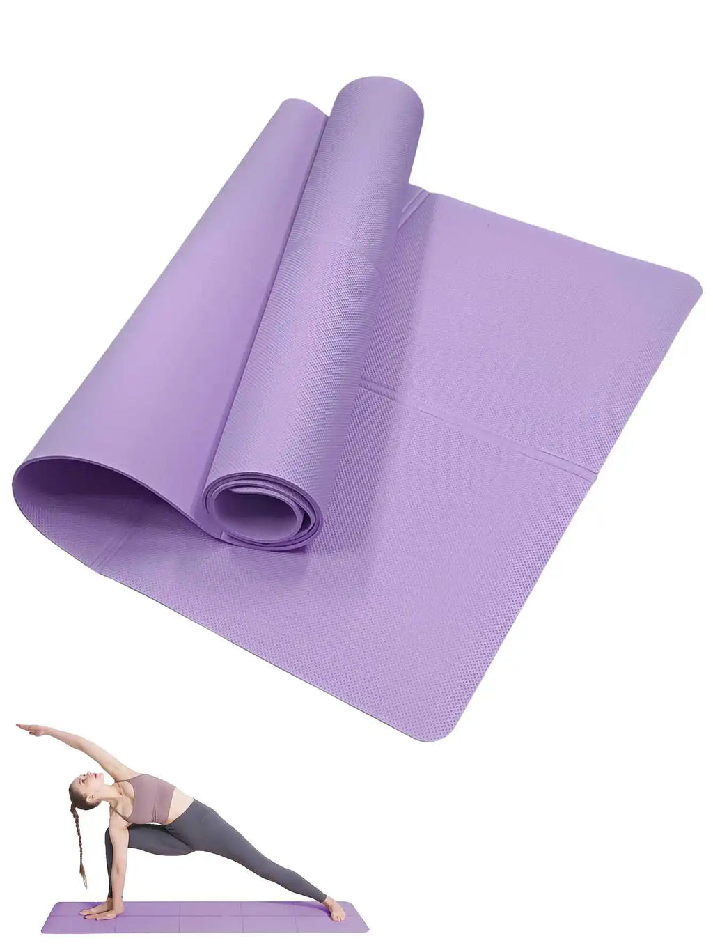 Non-Slip Yoga & Pilates Mat – 3mm / 4mm / 6mm Fitness Exercise Pad