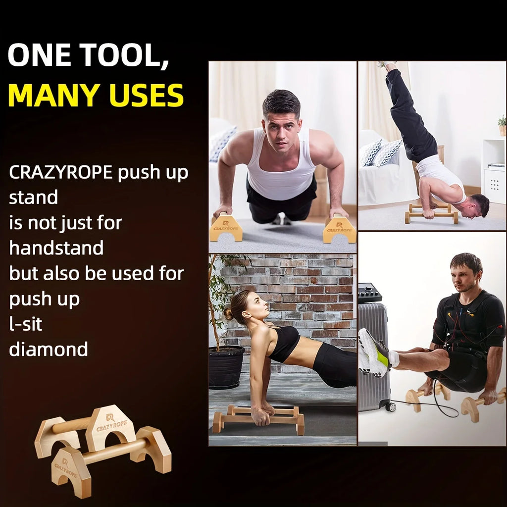 Wooden Parallettes PRO – Handstand, Push-Ups & Calisthenics Strength Training