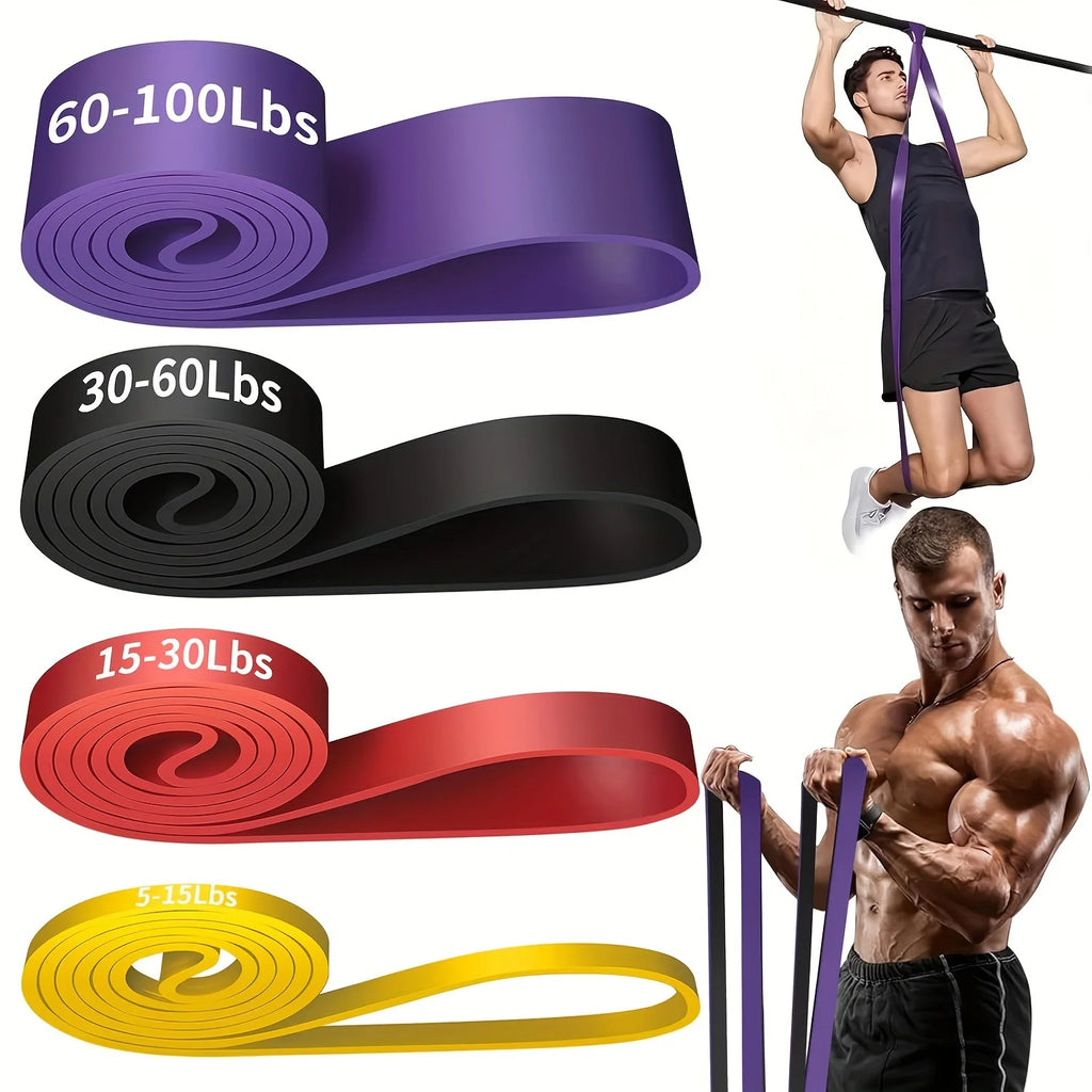 Resistance Bands – Starter Set[Bundle] - Medium Tension  Exercise and Pull Up 4pcs】