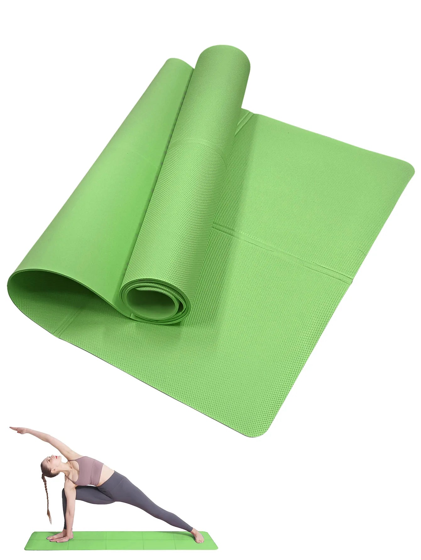 Non-Slip Yoga & Pilates Mat – 3mm / 4mm / 6mm Fitness Exercise Pad