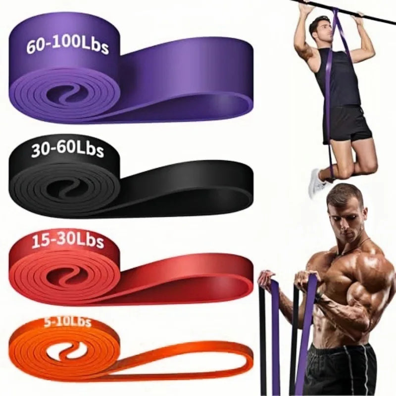 Resistance Bands – Starter Set[Bundle] - Medium Tension  Exercise and Pull Up 4pcs】
