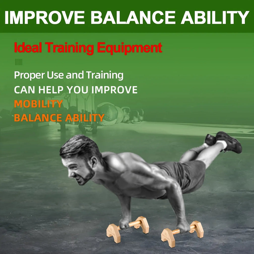 Wooden Parallettes PRO – Handstand, Push-Ups & Calisthenics Strength Training